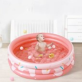 baratos Brinquedos de Praia e ao Ar Livre-Piscina inflável redonda para bebês, piscina inflável portátil para crianças/crianças, piscina pequena com bomba, piscina infantil interna &amp;centro de jogos aquáticos para crianças ao ar livre para