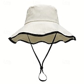 abordables sombreros caseros-Sombrero de sol para mujeres protección solar de verano sombrero de pescador sombrero de camping al aire libre sombrero anti-ultravioleta de ala ancha