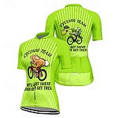cheap Women&#039;s Jerseys-Women&#039;s Cycling Jersey Graphic Stripes Short Sleeve Bike Tee Tshirt Jersey with 3 Rear Pockets Mountain Bike MTB Quick Dry Anatomic Design Wicking Breathable Sports Pink Blue Orange Clothing Apparel