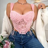 halpa korsetti-Slim Fit Korsetti Lyhyt toppi Bustier Naamiaispuku Naisten Naamiaiset Juhlat Aikuisten Toppi Korsetti