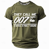 abordables Camisetas divertidas para hombres-Hombre Pesca Argot divertido Camiseta Manga Corta Camiseta Impresión 3D Cuello Barco Camisa Moda Diario Casual Calle Casual Diario Negro Rojo Azul Piscina Verano Primavera Ropa S M L XL XXL XXXL