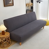 billiga Futon soffa-jacquardtyg armlöst bäddsoffa överdrag slipcovers stretchskydd elastiskt bänkskydd