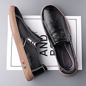 preiswerte Slipper Schuhe-Herren Slipper aus Kunstleder – stylische Freizeitschuhe für Business, Büro und Alltag