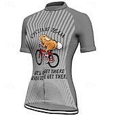 cheap Women&#039;s Jerseys-Women&#039;s Cycling Jersey Graphic Stripes Short Sleeve Bike Tee Tshirt Jersey with 3 Rear Pockets Mountain Bike MTB Quick Dry Anatomic Design Wicking Breathable Sports Pink Blue Orange Clothing Apparel