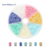 abordables kit para hacer cuentas-Juegos de cuentas esmaltadas en caja de 2 mm, kit de abalorios para hacer pulseras y accesorios de collar.