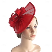 economico Fascinatori-Copricapo fedora di lino matrimonio festa serale tea party corsa dei cavalli cocktail vintage carino con copricapo floreale