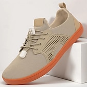preiswerte Sneaker für Herren-Barfuß-Sneakers aus hellbraunem Strick für Herren – flexibles, bequemes Design mit Schnürverschluss für aktive und lässige Kleidung