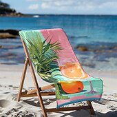 abordables juegos de toallas de playa-Toalla de playa estampada, manta de playa ligera, de secado rápido y sin arena, ideal para viajes, piscina y uso al aire libre.