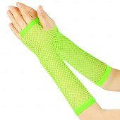 preiswerte Ärmel &amp; Schal-Dickes Netz Fischernetz elastische Handschuhe sexy lange Handschuhe Punk Halbfinger Nachtclub Party Etikette Handschuhe