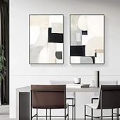 preiswerte Abstrakte Gemälde-Ölgemälde, abstrakte Ölgemälde, handgemalte Ölgemälde, Wabi-Sabi-Wandkunst, 2er-Set, beige abstrakte Malerei auf Leinwand, ein Paar, beige Textur-Wandkunst, neutrale abstrakte Wandkunst,