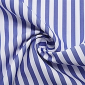 preiswerte Herrenhemd zum Knöpfen-Herren Hemd Sommerhemd Freizeithemd Strandhemd Knopfhemd Hellgrün Blau Leicht Blau Kurzarm Vertikale Streifen Revers Urlaub Hawaiianisch Bekleidung Polyester Mode Lässig Bequem Tasche