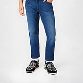 billiga Jacquard-skor-slip-on sneakers i svart och flerfärgad jacquard för män – snygga skor i jacquardtyg för casual och smart casual evenemang