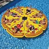 cheap Outdoor Activity-71-inch Giant Inflatable Pizza Pool Float For Adults With Cup Holder - X-Large Durable PVC Pool Floatie For Adults Quick-Dry &amp; Ultra-Portable Pool Rafts Pizza Party Decor Lounger For Beach Parties