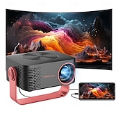 Недорогие Проекторы-портативный проектор с разрешением 1080p 4k, автоматической фокусировкой и коррекцией трапецеидальных искажений, регулируемой подставкой на 360 градусов, съемным портативным