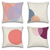 preiswerte Dekorative Wurfkissen-Geometrischer Dekorations-Wurfkissenbezug 4PC Weicher quadratischer Couchkissenschutz für Schlafzimmer Wohnzimmer Sofa Stuhl