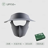 cheap Home Wear-Summer Sunscreen Ice Silk Breathable Mask Anti-ultraviolet Simple Black Glue Brim Eye Protection