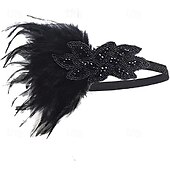 olcso Kiegészítők és még sok más-1920-as évek A nagy Gatsby Flapper fejpánt Gyöngyös karkötő Fülbevaló A nagy Gatsby Toll Retro Csillogó glitter Kristály / Strassz Női Farsang Valentin nap Álarcos mulatság Party estélyi viselet