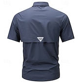 economico Camicie da lavoro da uomo-Per uomo Camicia Camicia Estiva Camicia casual Camicia con Bottoni Camicia cargo Nero Blu Verde Kaki Verde militare Manica Corta Semplice Colletto a Camicia Vacanza Camicia hawaiana Tasca