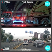 זול DVR לרכב-4 אינץ&#039; מכונית dvr dash cam hd 1080p מצלמת וידאו קדמית מצלמה אחורית אוטומטית 2 in1 הקלטת ראיית לילה הקלטת לולאה