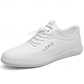 baratos Casual-tênis casual bege com cadarço para homens - calçados confortáveis para o dia a dia para passeios casuais