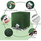 cheap Patio Furniture Covers-IBC Tote Cover for 1000l 275 Gallon Tote Cover Sunshade Water Proof Protective Hood 1000l, 210D/420D Waterproof Water Tank Cover Protective Cover