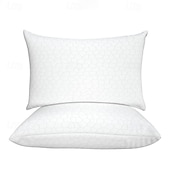 baratos Acessórios de cama-Almofadas Refrescantes para Dormir Almofadas de Espuma de Memória Picada para Cama Tamanho Queen Almofada de Gel para Dorminhocos Quentes Almofada Fria Suportiva