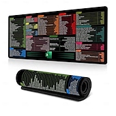 お買い得  家庭用品-Excel チートシート デスクマット、ショートカット付き XL マウスパッド、31.5&quot;x11.8&quot; または 35.4&quot;x15.7&quot;、デスクプロテクター、滑り止め、防水、オフィスワーク &amp;プロフェッショナル向けのゲーム、生産性ギフト &amp;学生