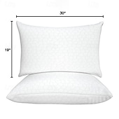 baratos Acessórios de cama-Almofadas Refrescantes para Dormir Almofadas de Espuma de Memória Picada para Cama Tamanho Queen Almofada de Gel para Dorminhocos Quentes Almofada Fria Suportiva