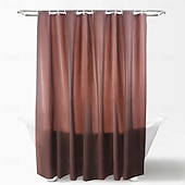 cheap Shower Curtains-Shower Curtain PEVA Waterproof Mildew Resistant Bathroom Curtains with Hooks Easy Installation Quick-Drying 180cm*180cm(70&quot;*70&quot;) White Blue