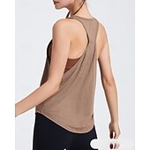 economico Camicia Donna-US Open Per donna Tinta unita Canotta da allenamento Maglietta sportiva Carro armato Canotta Senza Maniche Traspirante Tennis Golf Pickleball Girocollo Y Indietro Nero Bianco Verde Chiaro