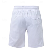 cheap Casual Shorts-Men&#039;s Shorts Summer Shorts Beach Shorts Casual Shorts Pocket Drawstring Elastic Waist Plain Comfort Breathable Short Outdoor Vacation Sport Casual Black White