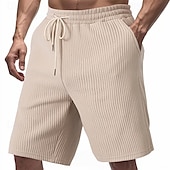baratos Shorts de moletom-Homens Shorts de moletom Calção Bermudas Shorts de Corrida Shorts casuais Com Cordão Cintura elástica Tecido Conforto Esportes Curto Ioga Diário Ginásio Roupa Esportiva Preto Branco Micro-Elástica