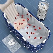 cheap Pools, Hot Tubs &amp; Supplies-1pc Portable Folding Contemporary Soaking Bath Tub Rectangle Shape, Efficient Temperature Retention for Hot and Cold Spa, Sauna, and Ice Baths - Ideal for Home SPA and Adult Shower Use, Therapeutic Soaking Unique Bathtub