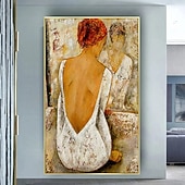 preiswerte Gemälde mit Menschen-Ölgemälde „Pure Lady“, 100 % handgemalt, Ölgemälde mit Mädchenrücken, abstraktes Ölgemälde auf Leinwand, Wandgemälde für Wohnzimmer, Schlafzimmer, Wohnkultur, Wandkunst