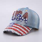 cheap Accessories-250th Anniversary USA Hat USA Flag Casual Adults' Men's Women's Semiquincentennial Masquerade Independence Day / the Fourth of July Casual Festival Dress Up