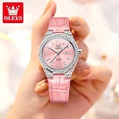 cheap Quartz Watches-OLEVS 5606 Mother's Day Gift for Women's Watch Luxury Original Quartz Watch Waterproof Luminous Diamond Watch Fashion Elegant