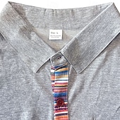 economico camicie casual da uomo-Per uomo Camicia Camicia Estiva Camicia casual Camicia da Spiaggia Camicia con Bottoni Nero Bianco Kaki Grigio chiaro Grigio scuro Manica Corta A righe Bavero Vacanza Camicia hawaiana Tasca