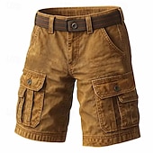 preiswerte Klassiker-Herren Cargo-Shorts Shorts Bermudashorts Freizeitshorts Wander-Shorts Mehrere Taschen Gerader Schnitt Farbblock Einfach Feuchtigkeitsableitend tragbar Knielang Outdoor Lässig Täglich Mode Streetwear