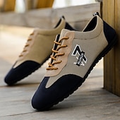 abordables Baskets Décontractées-Baskets à lacets beiges et bleu marine pour homme – Chaussures de sport en nylon respirant pour un style de vie actif et un usage quotidien