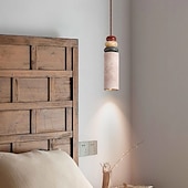 economico Luci a sospensione-Lampadari a sospensione a LED bianco caldo/bianco, 1 luce, stile giapponese wabi sabi, per hall di hotel, illuminazione creativa, lampada da soffitto per balcone, sala ristorante, 100-265 V.