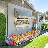 economico Piante e Fiori Artificiali-20 mazzi di fiori artificiali per decorazioni esterne fiori di seta finti resistenti ai raggi UV piante finte margherita artificiale eucalipto per primavera estate giardino cortile portico finestra