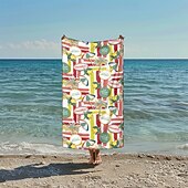 cheap Beach Towel Sets-Printed Beach Towel, Lightweight Quick-Dry Sand-Free Beach Blanket, Ideal for Travel, Pool, and Outdoor Use