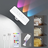 お買い得  パックライト-1個の製品磁気両面発光壁ランプタッチ調光タイプC充電リモコンは手持ち可能