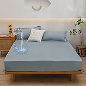 abordables Sábanas y funda de almohada-Funda protectora para cama Queen Full King cubierta impermeable protector de colchón sábana ajustada impermeable protector de cama funda de colchón 360° de paquete completo bolsillo profundo sábana