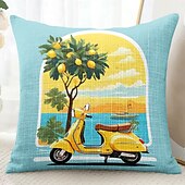 abordables Taies d&#039;Oreiller-Housse de coussin décoratif motif fruits d&#039;été 1PC douce carrée pour canapé taie d&#039;oreiller pour chambre salon canapé chaise