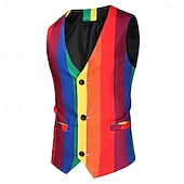 preiswerte Herrenkostüme-Stolz Regenbogen Outfits Regenbogen-Pride-Anzug Blazer Erwachsene Herren Pride Parade Pride-Monat Halloween Karneval Einfaches Karnevalskostüm