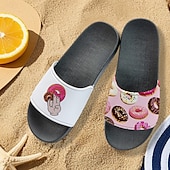 abordables Sandales de Vacances-Sandales à enfiler pour homme, motif flamant rose et motif coloré – style décontracté et amusant pour la plage, la piscine et les vacances d&#039;été