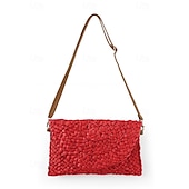 olcso Keresztpántos táskák-női szőtt szalmából készült crossbody táska - boho nyári kuplung állítható vállpánttal strandruhákhoz, üdülőruhákhoz és hétköznapi viseletekhez