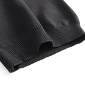 preiswerte Klassisches Poloshirt für Herren-Herren Polo Strick-Polopullover Geschäft Lässig Revers Kurzarm Formell Gestreift Streifen Patchwork Sommer Ganzjahres Schwarz Weiß Grün Polo