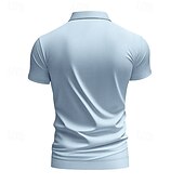 economico magliette di base-Per uomo Maglietta Camicia a Maniche Corte Manica Corta Scollo a V Bavero Primavera &amp; Autunno Semplice Moda Designer Sexy Vacanza Streetwear Uscire Aalbicocca Bianco Grigio chiaro Maglietta Top per